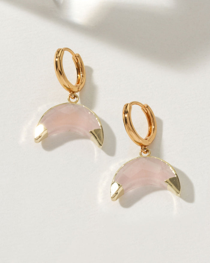 Luna Norte - Crescent Horn Huggie Hoop Earring -
