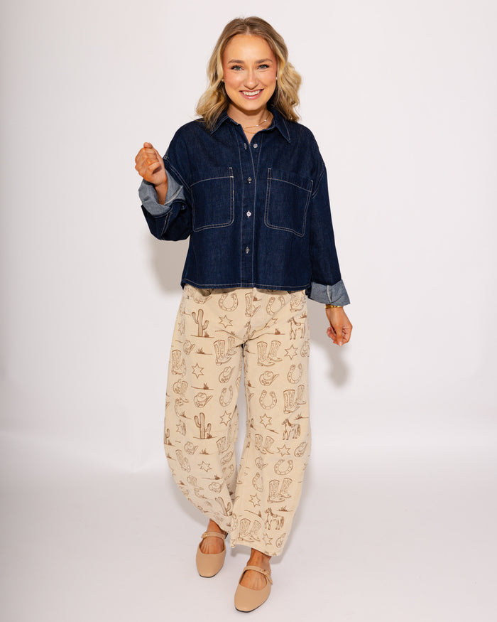 Cropped & Classic Button-Up