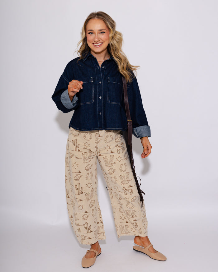 Cropped & Classic Button-Up