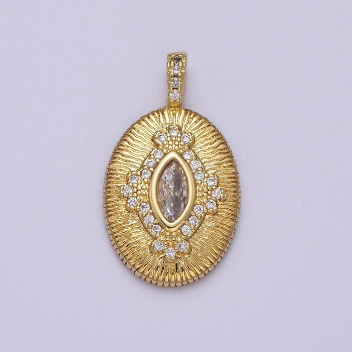 Crystal Oval Charm