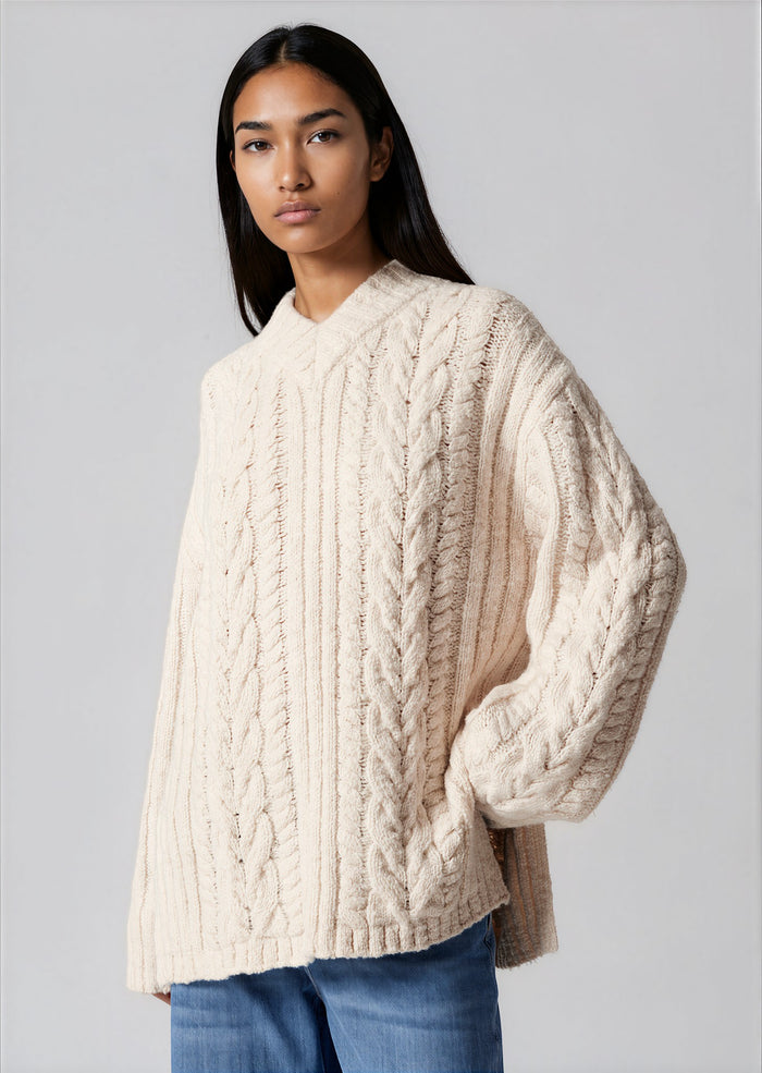 & Other Stories - Curtis Cable Sweater - Beige -
