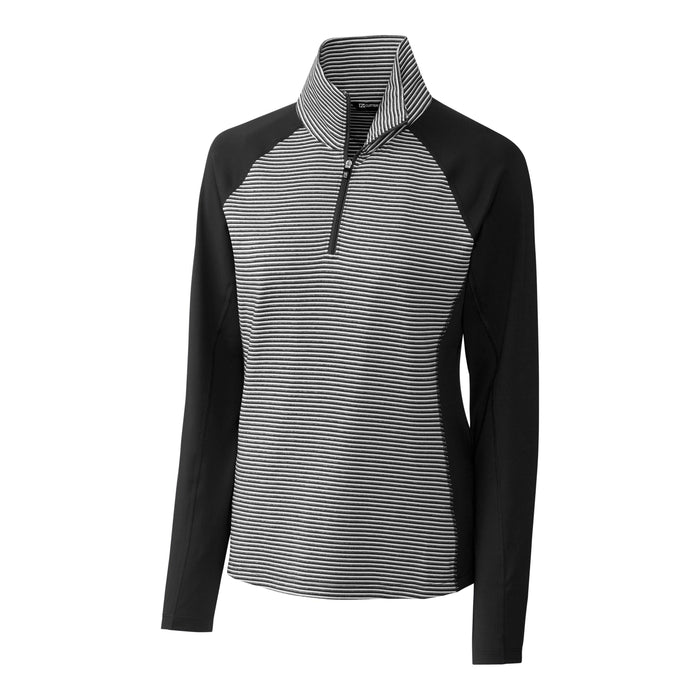 Cutter & Buck Forge Tonal Stripe Stretch Half Zip Women's Top