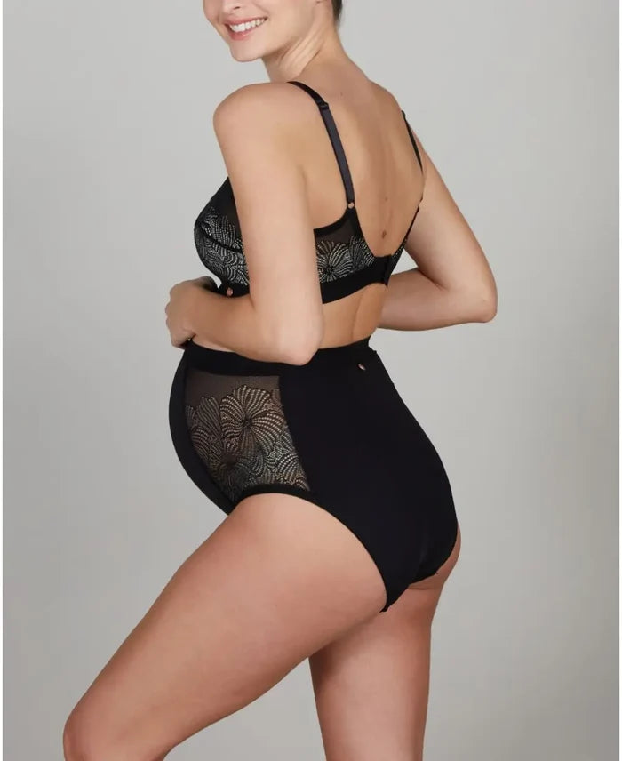Dahlia black underwired maternity and nursing bra