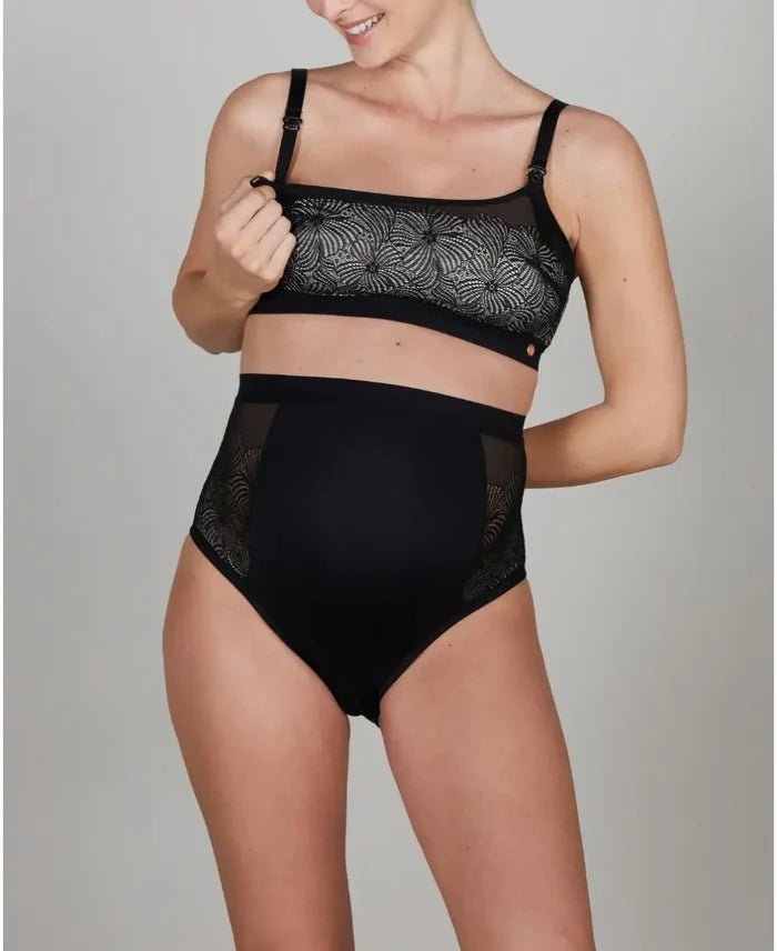 Dahlia black underwired maternity and nursing bra