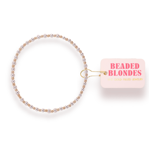 Dainty Katy Bracelet in Silver with Gold