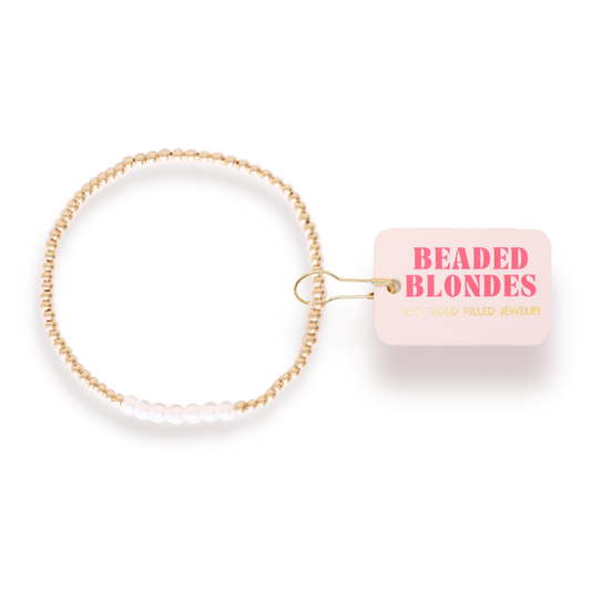 Dainty Sophia Pearl Bracelet in Gold