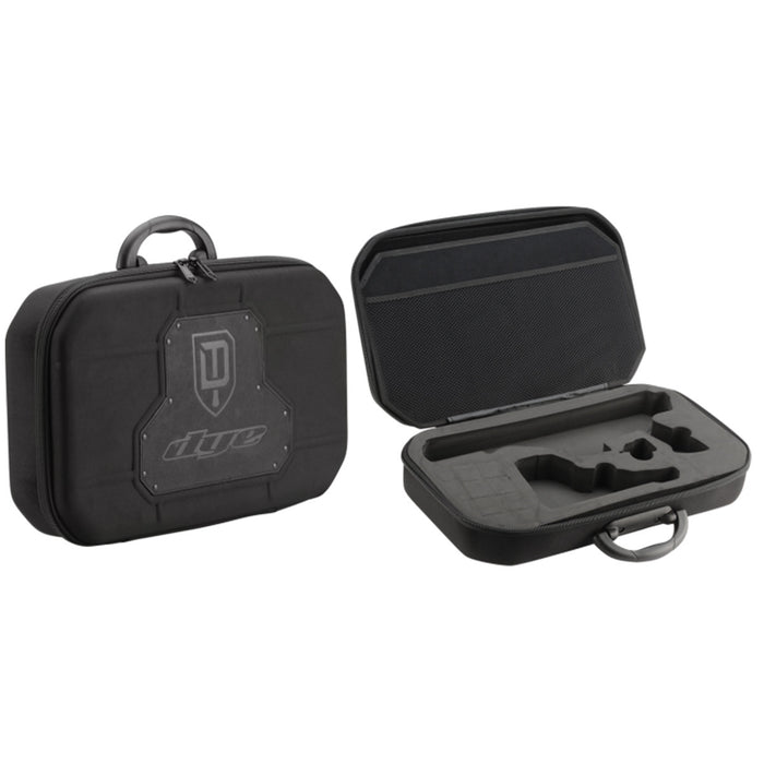 DYE DAM Assault Matrix Marker - Black paintball marker – top-down detail view