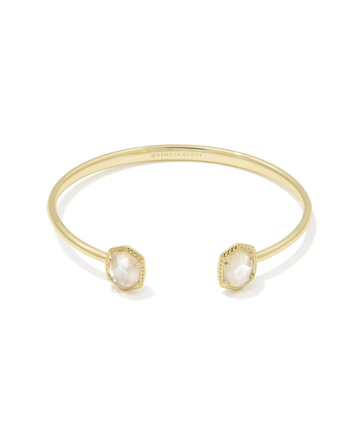 Daphne Frame Cuff Bracelet Gold Ivory MOP