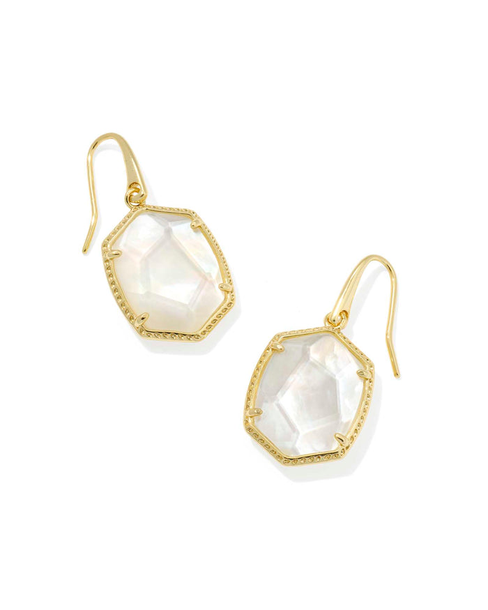 Daphne Frame Drop Ear Gold Ivory MOP