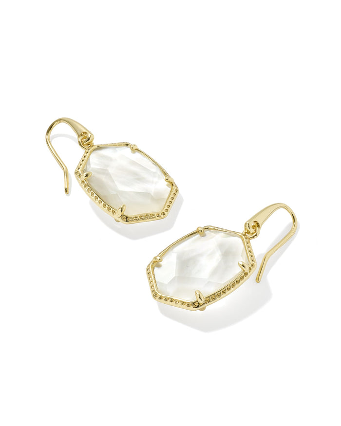 Daphne Frame Drop Ear Gold Ivory MOP