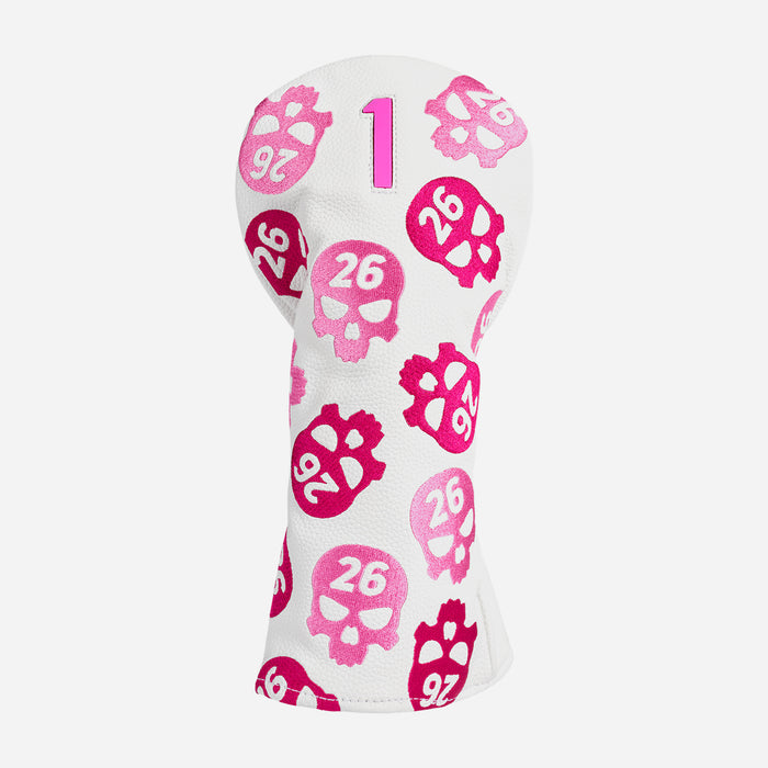 Darkness Driver Headcover in White/Pink, product photo 1