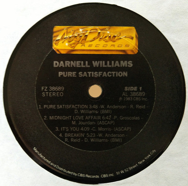 Darnell Williams - Pure Satisfaction (LP) [US]