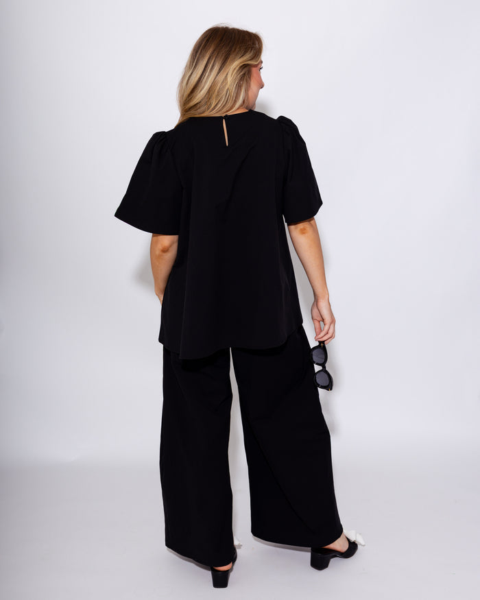 Day-to-Night Black Pant Set