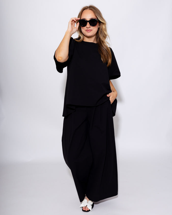 Day-to-Night Black Pant Set