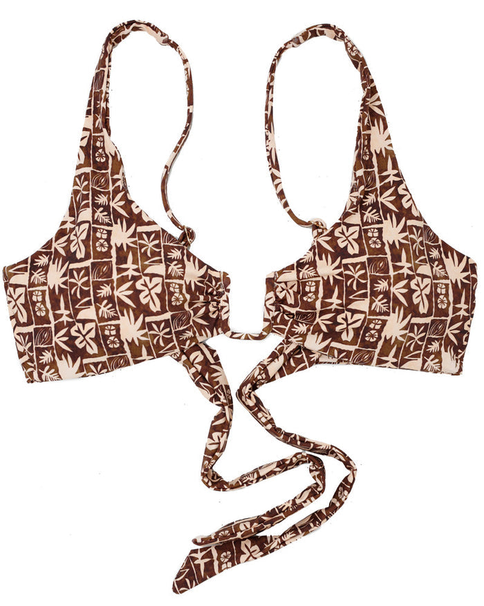 Serei Swim - Devi Top - Brown Tropic -