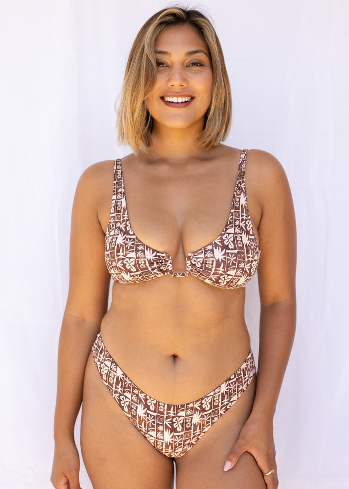 Serei Swim - Devi Top - Brown Tropic -