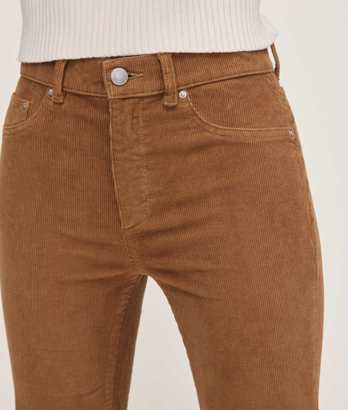 DL1961 Bridget Boot High Rise Instasculpt Crop in Teakwood