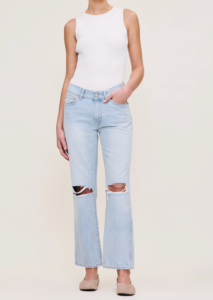 DL1961 Romie Straight in Blue Mist Distressed