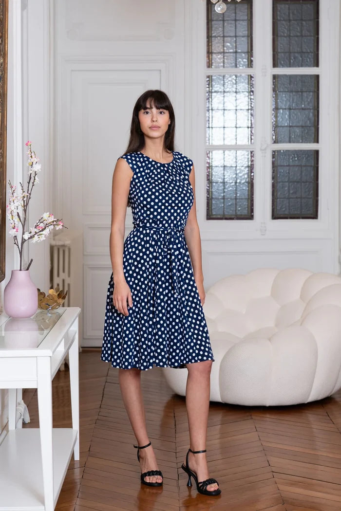 Model wearing Elegance Miss round neck dress