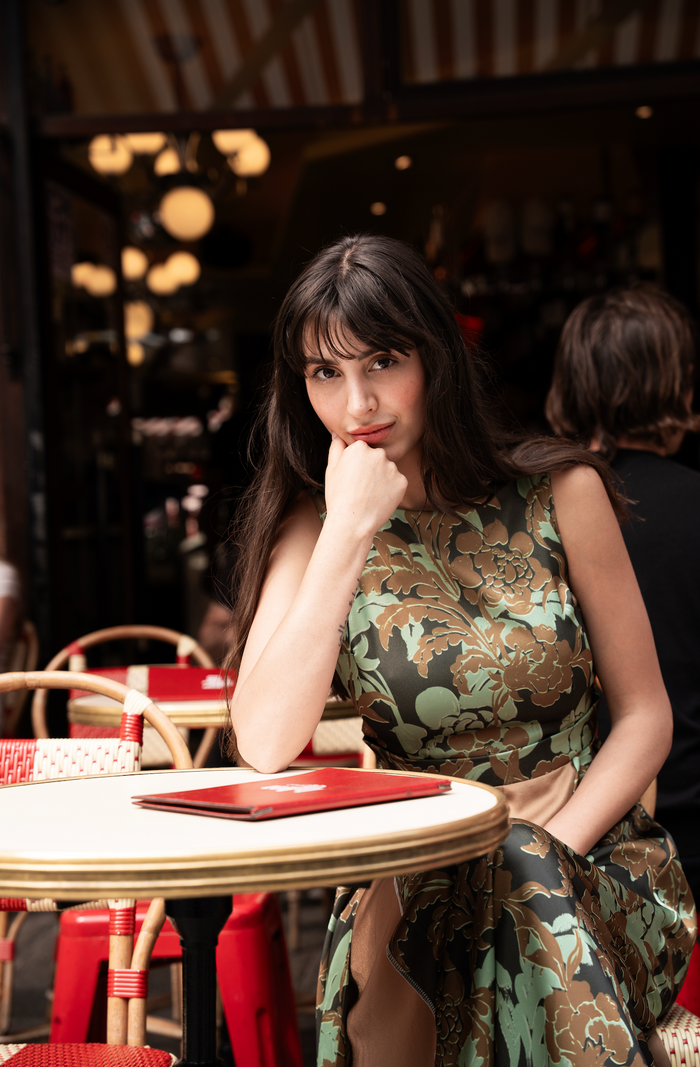 Dress Gio: Green and Gold Maxi Dress