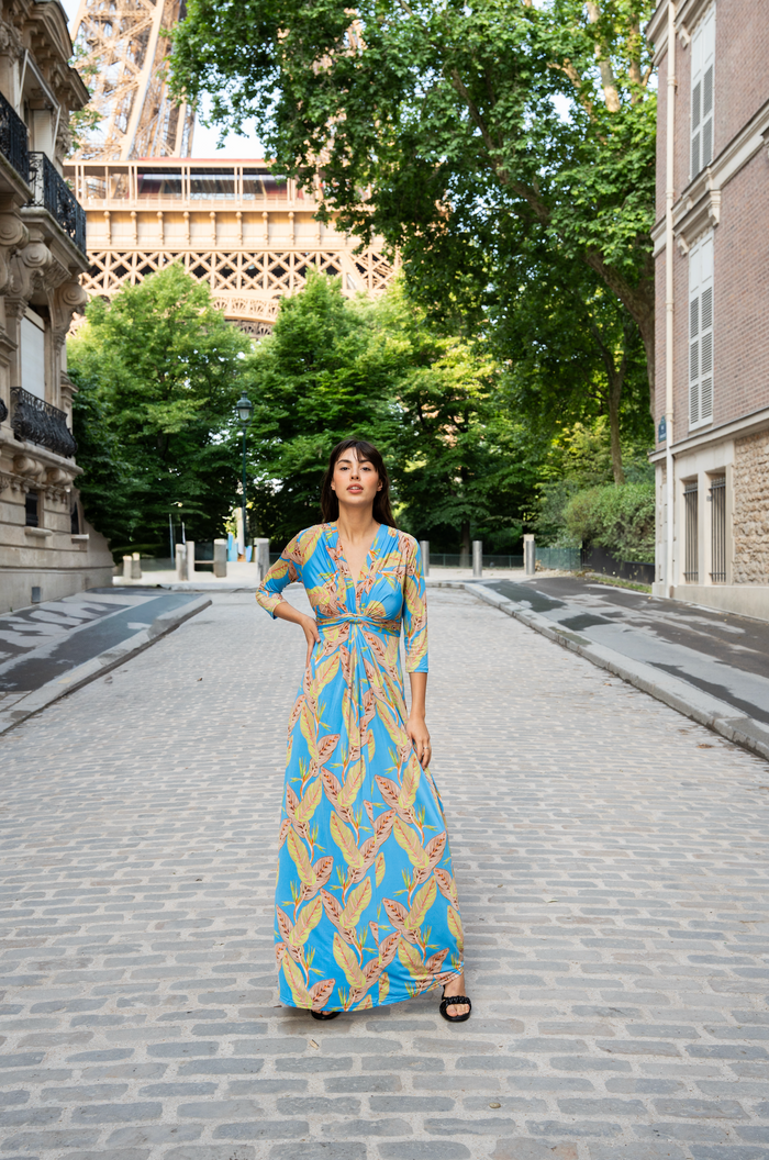 Dress Mathéa: Sophisticated Formal Tropical Dress