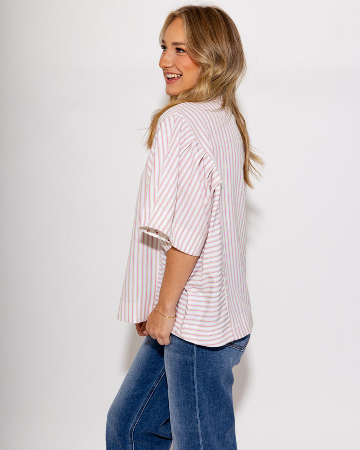Effortless Everyday Seersucker Striped Top