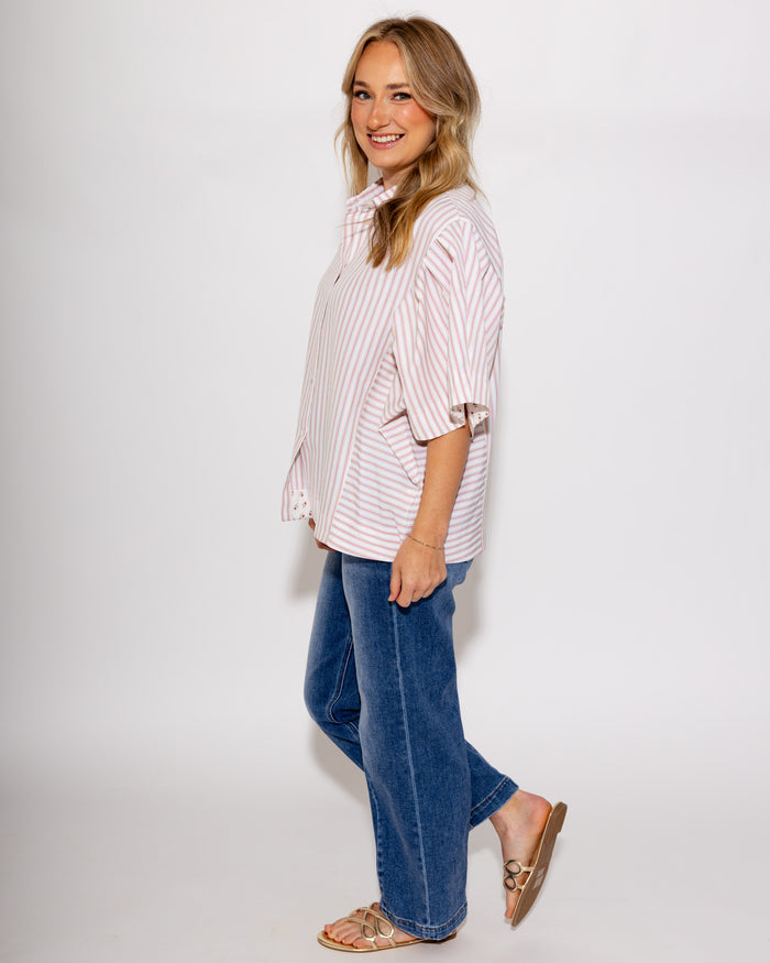 Effortless Everyday Seersucker Striped Top