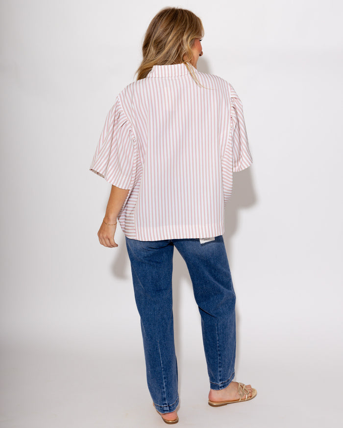 Effortless Everyday Seersucker Striped Top