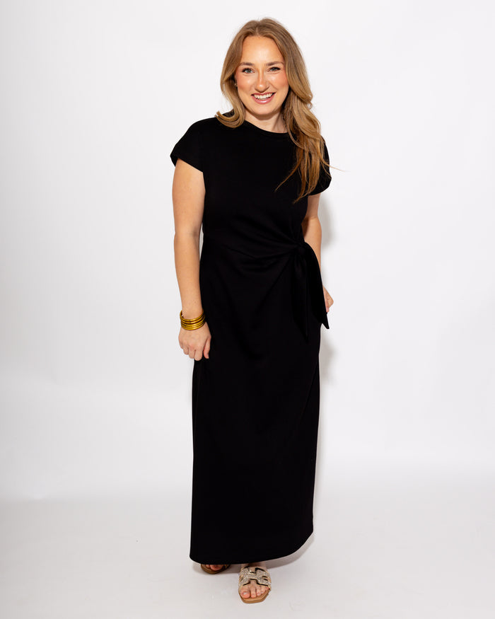 Elegant Side Tie Midi Dress