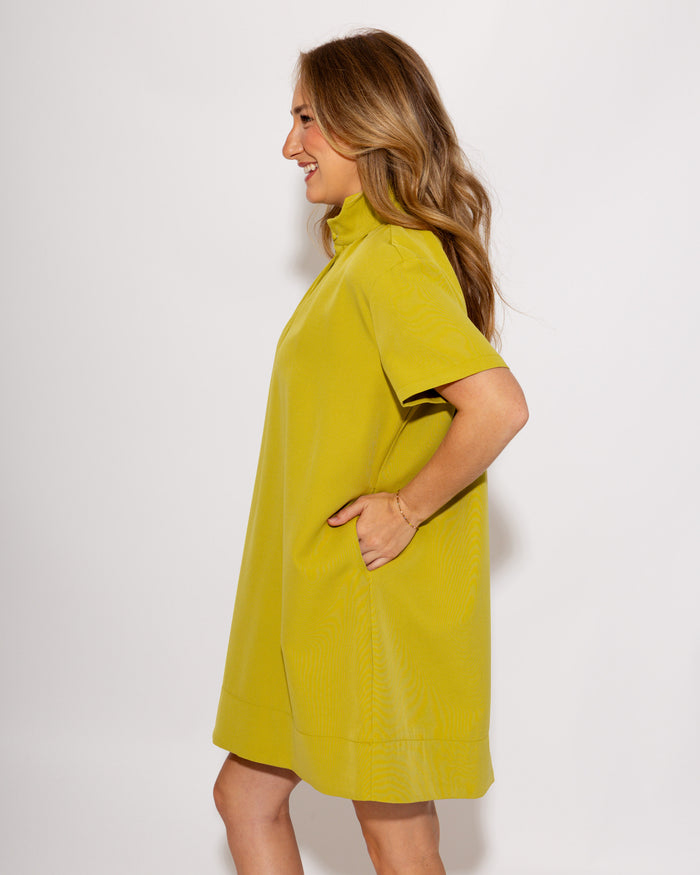 Elevated Shift Dress in Lime
