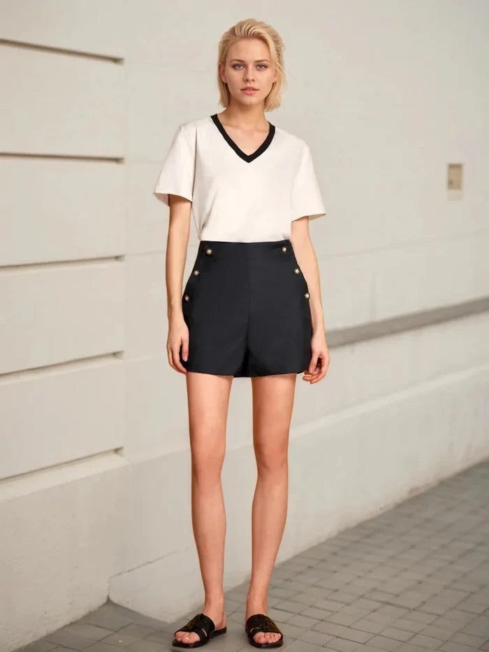 Elevated Waistline Shorts For Women