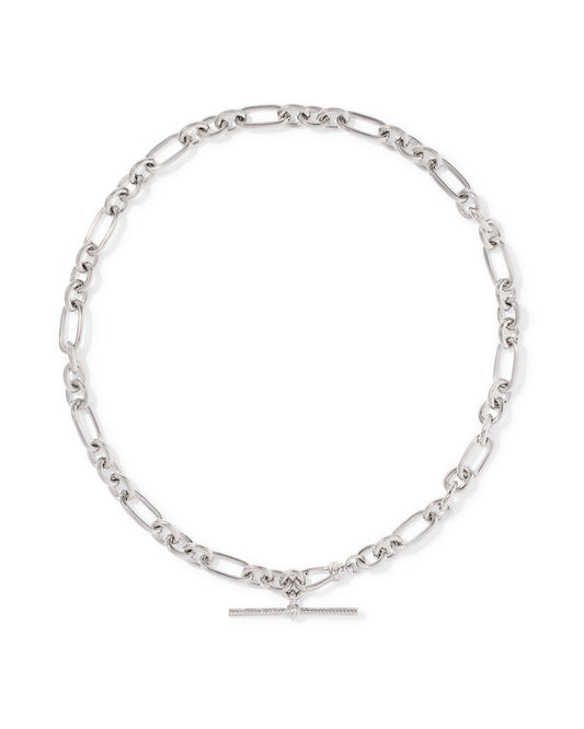 Embry Link Chain Necklace in Rhodium