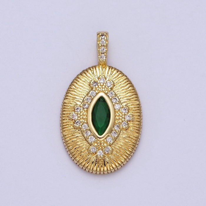 Emerald Oval Charm