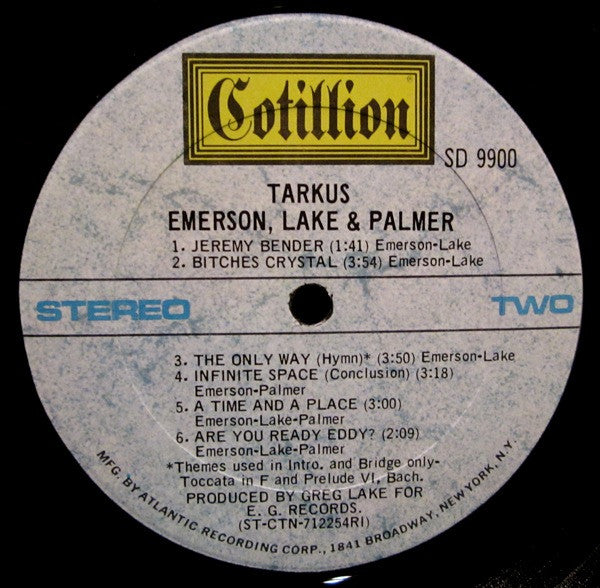 Emerson, Lake & Palmer - Tarkus (1971 US Press)