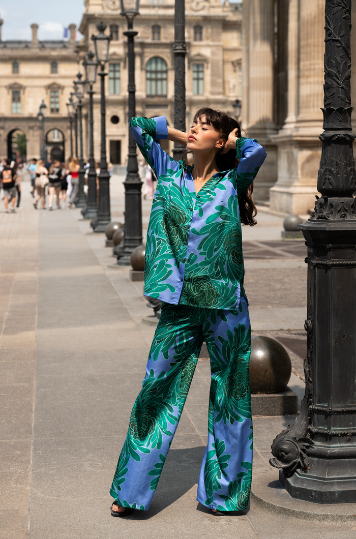Ensemble Wendy: Sophisticated Floral Pants Set