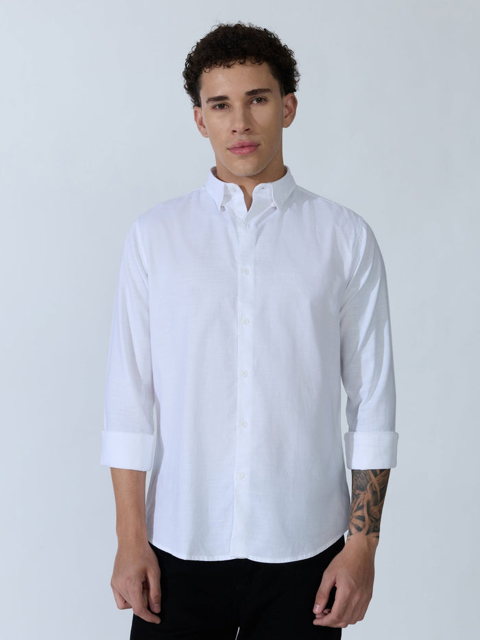 Farana - White Dobby Shirt