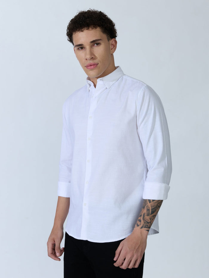 Farana - White Dobby Shirt