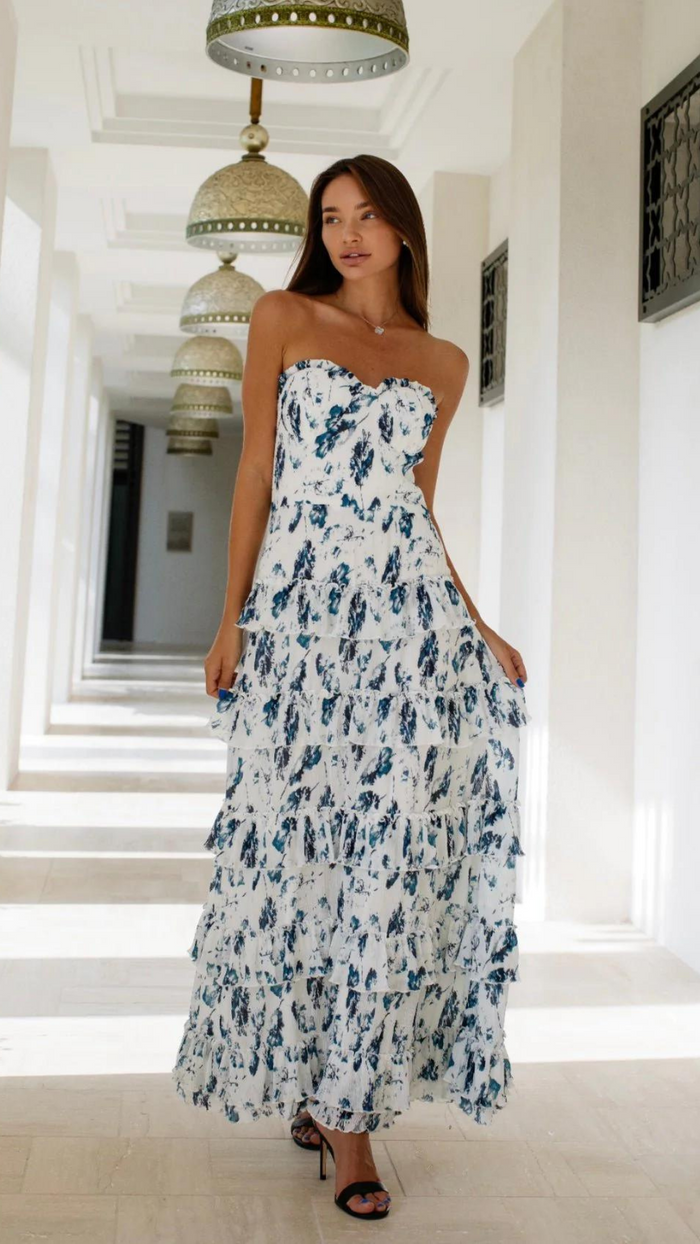 Feather Strapless Dress