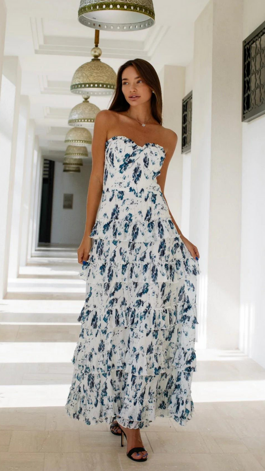 Feather Strapless Dress