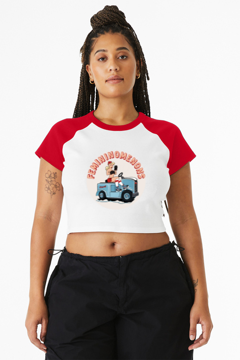 Femininomenons Women's Raglan Cropped T-Shirt