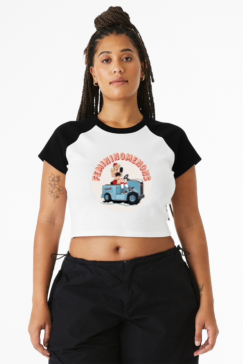 Femininomenons Women's Raglan Cropped T-Shirt