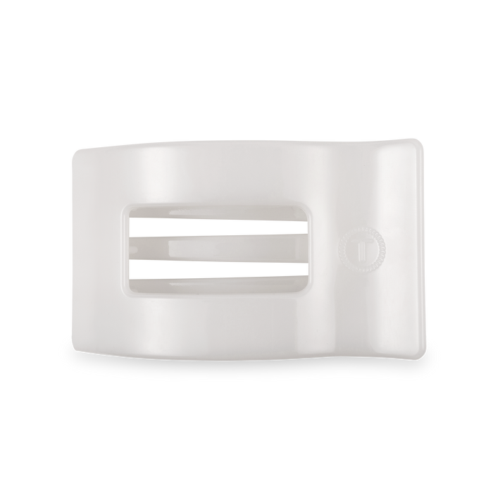 Flat Rectangle Hair Clip | Medium | Coconut White