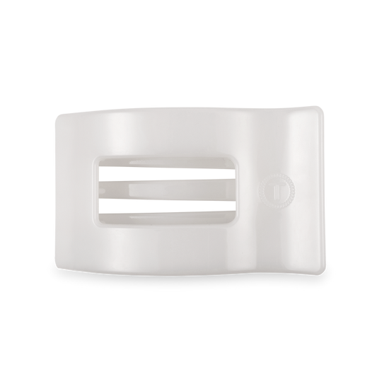 Flat Rectangle Hair Clip | Medium | Coconut White