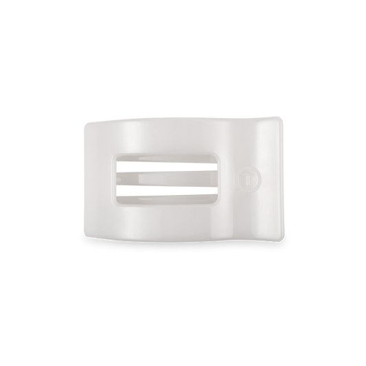 Flat Rectangle Hair Clip | Small | Coconut White