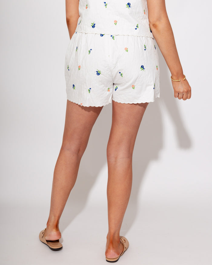 Floral Embroidery Quilted Set