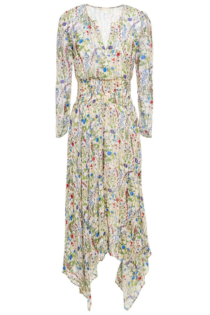 Floral-print Chiffon Midi Dress