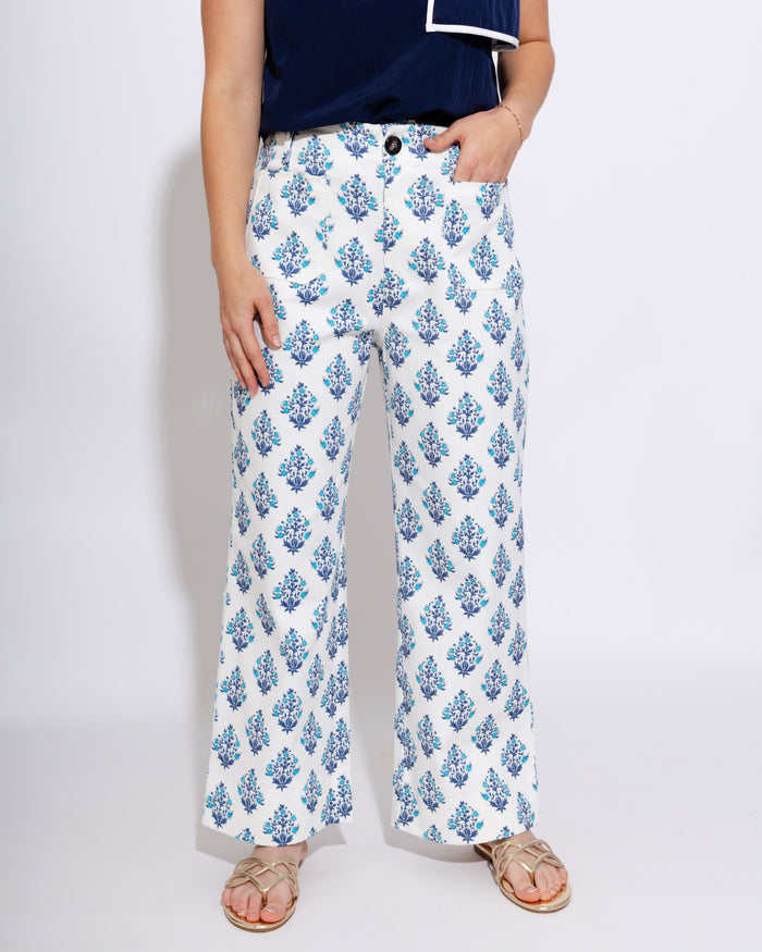 Floral Wide Leg Crop Pants