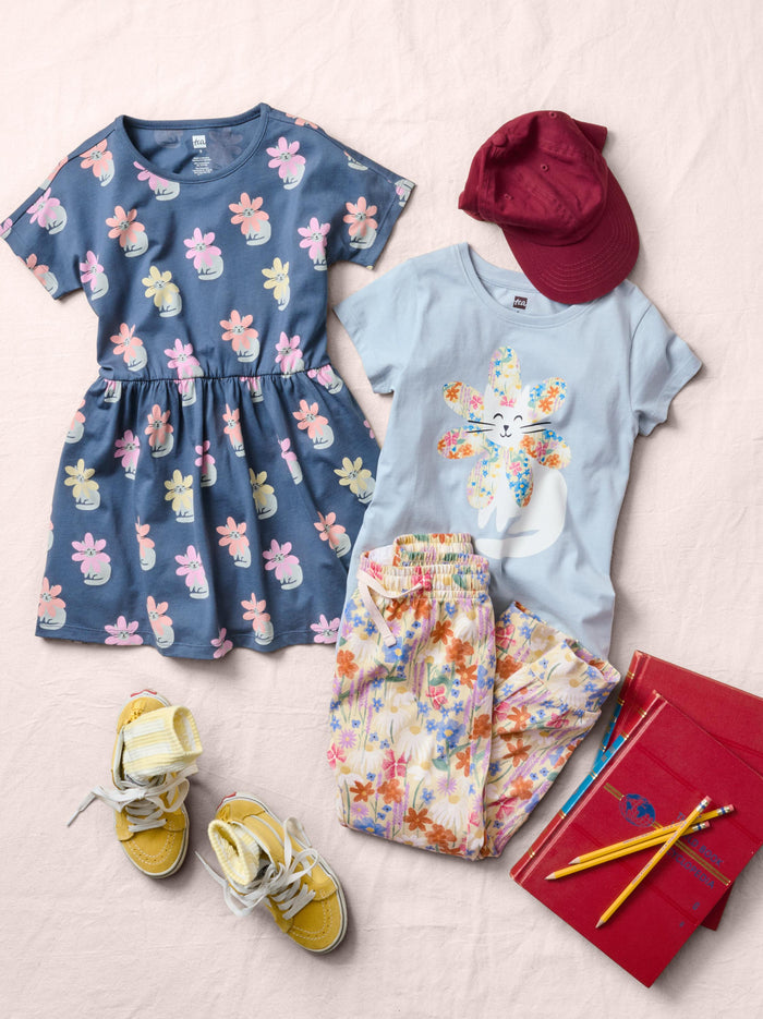 Flower Cat Graphic Tee