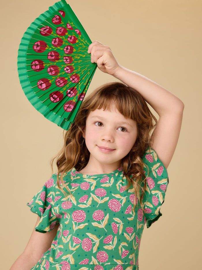 Flutter Sleeve Twirl Dress