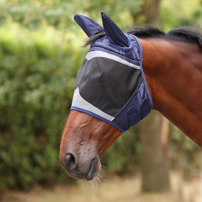 FlyGuard Pro Fine Mesh Fly Mask with Ears & Open Forelock